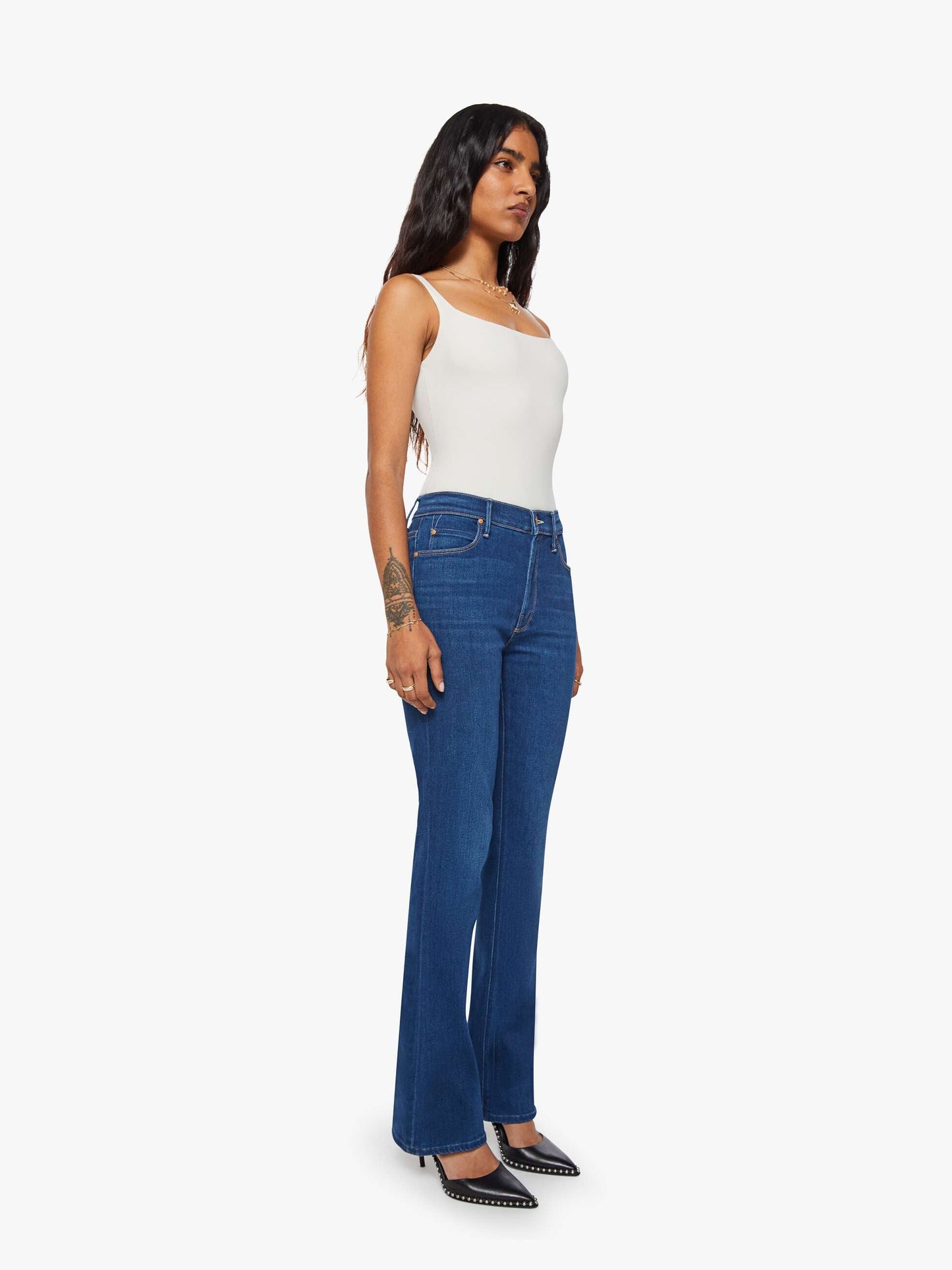 Mother Denim PETITES The Lil Runaway Blue (Navy)