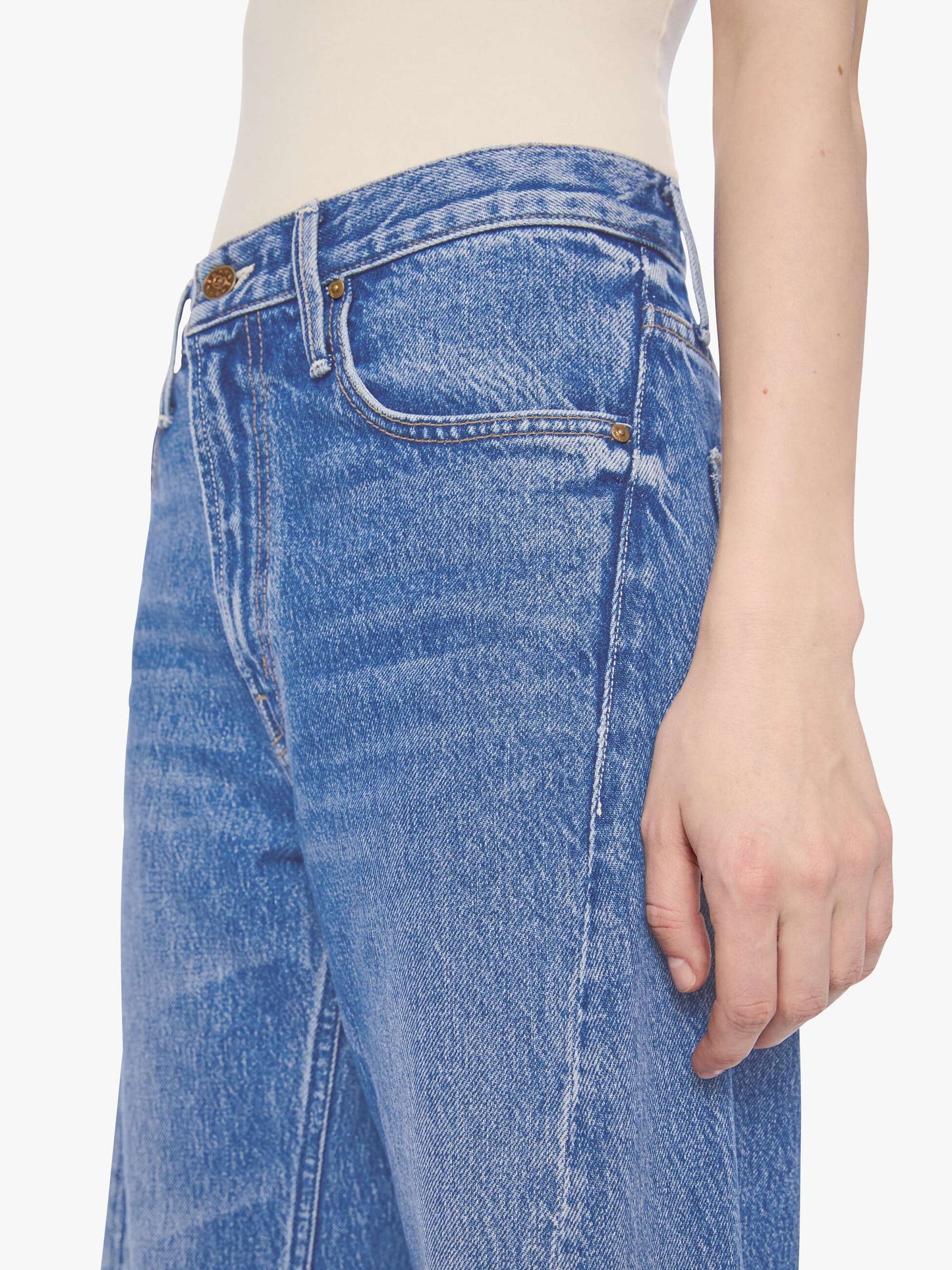 Mother Denim PETITES The Lil Lemon Twist Skimp Blue (Navy)