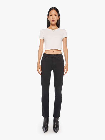 Mother Denim The Mid Rise Dazzler Ankle Black