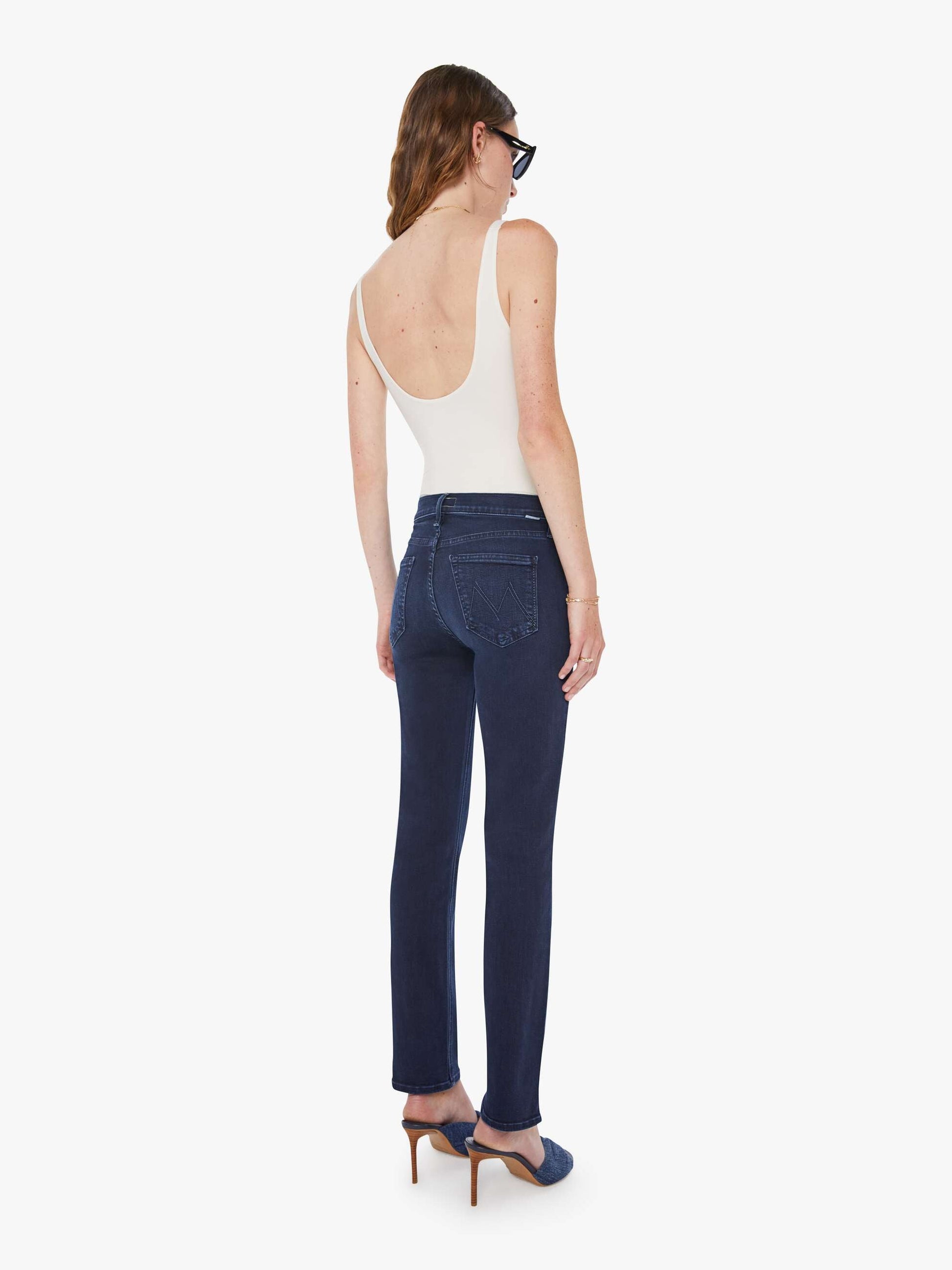 Mother Denim The Mid Rise Dazzler Ankle Blue (Medium)
