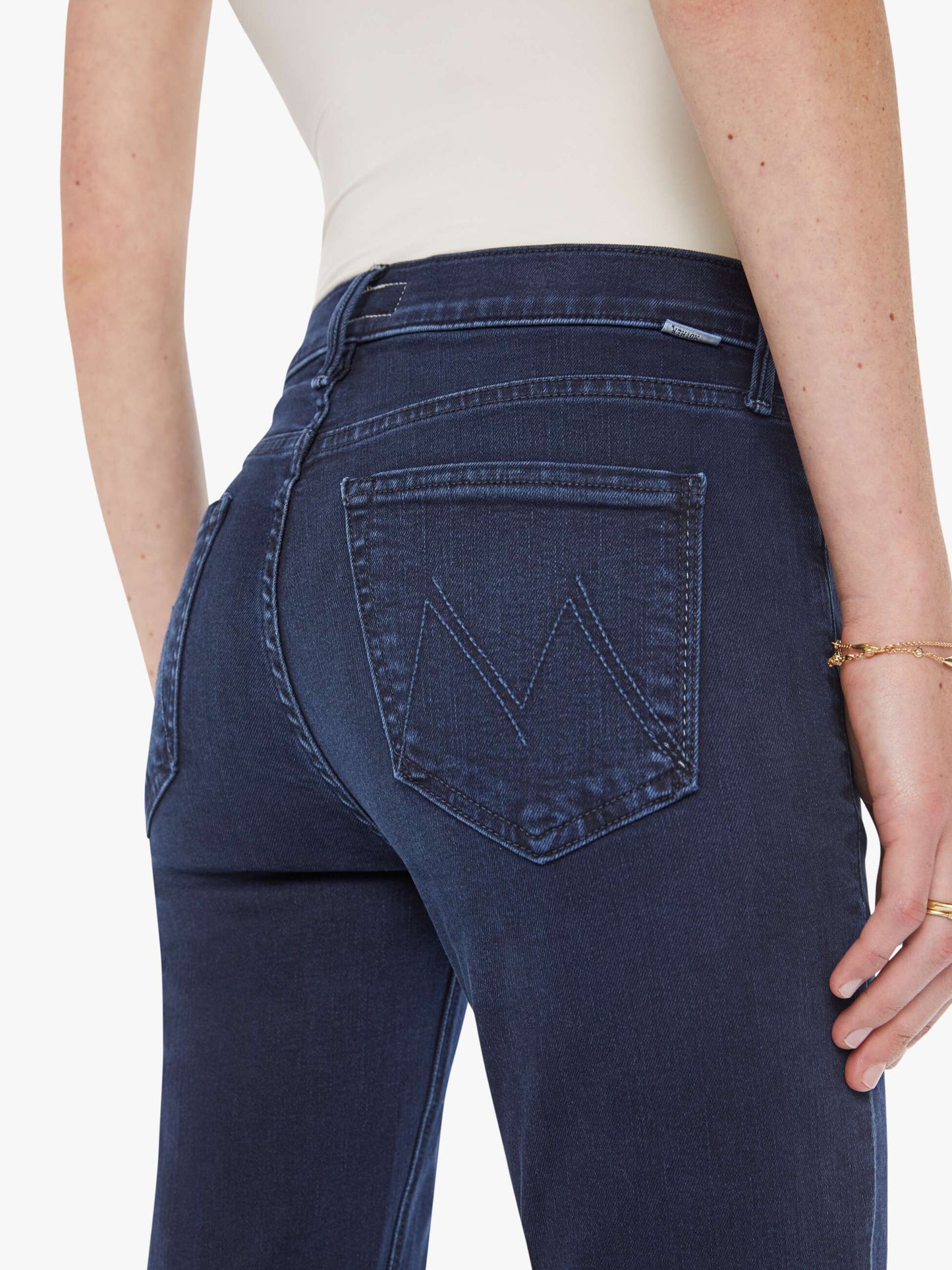 Mother Denim The Mid Rise Dazzler Ankle Blue (Medium)