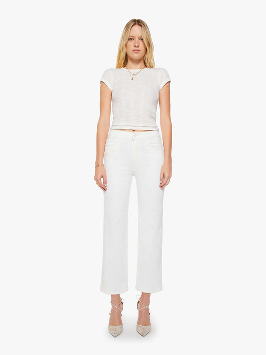 Mother Denim THE RAMBLER ZIP ANKLE FAIREST OF THEM ALL White