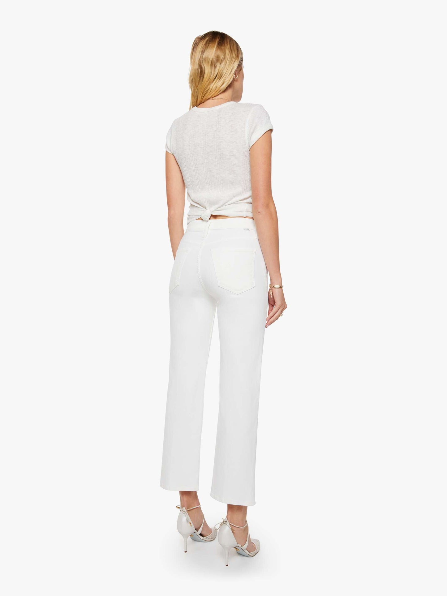 Mother Denim THE RAMBLER ZIP ANKLE FAIREST OF THEM ALL White