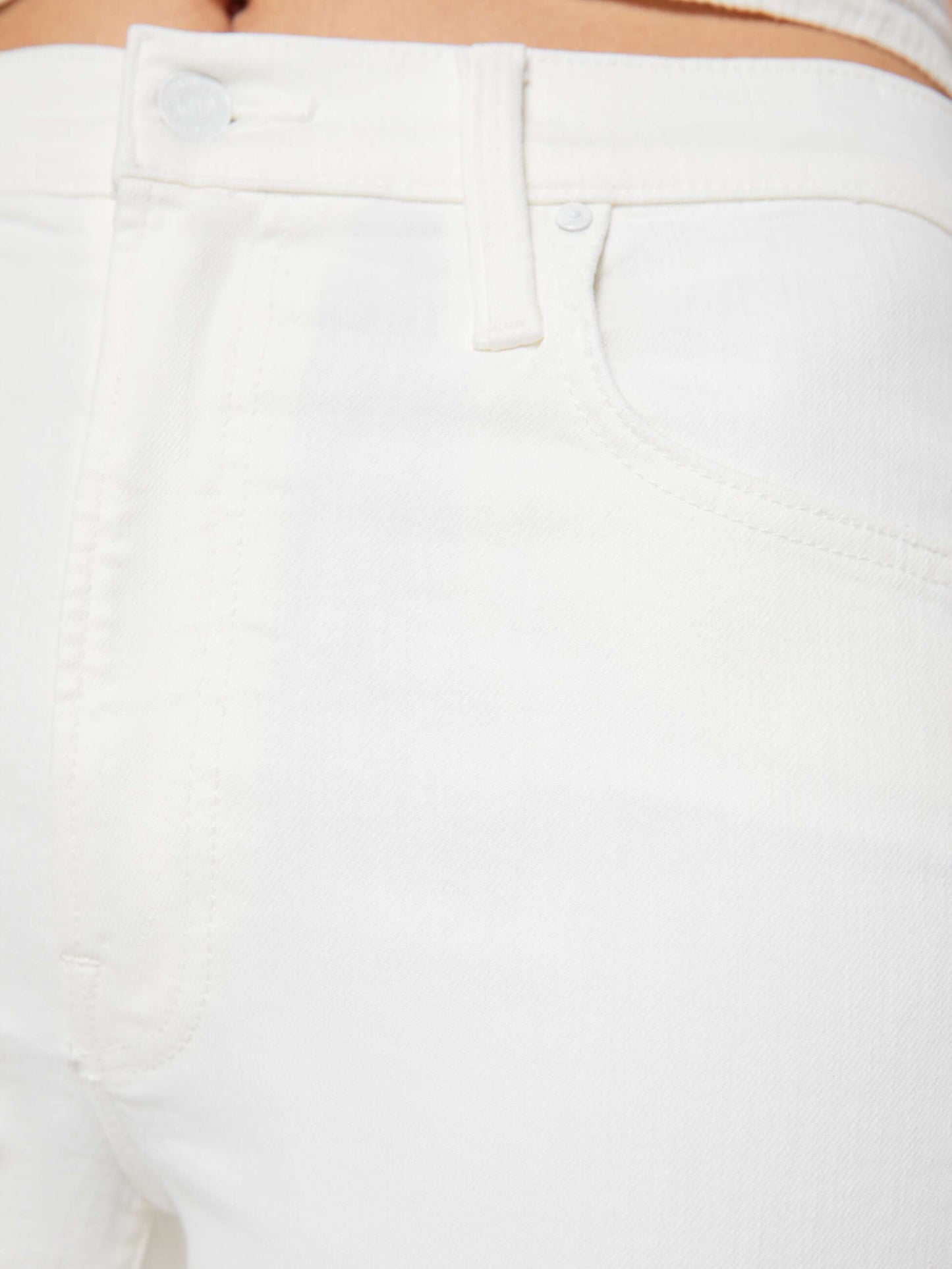 Mother Denim THE RAMBLER ZIP ANKLE FAIREST OF THEM ALL White