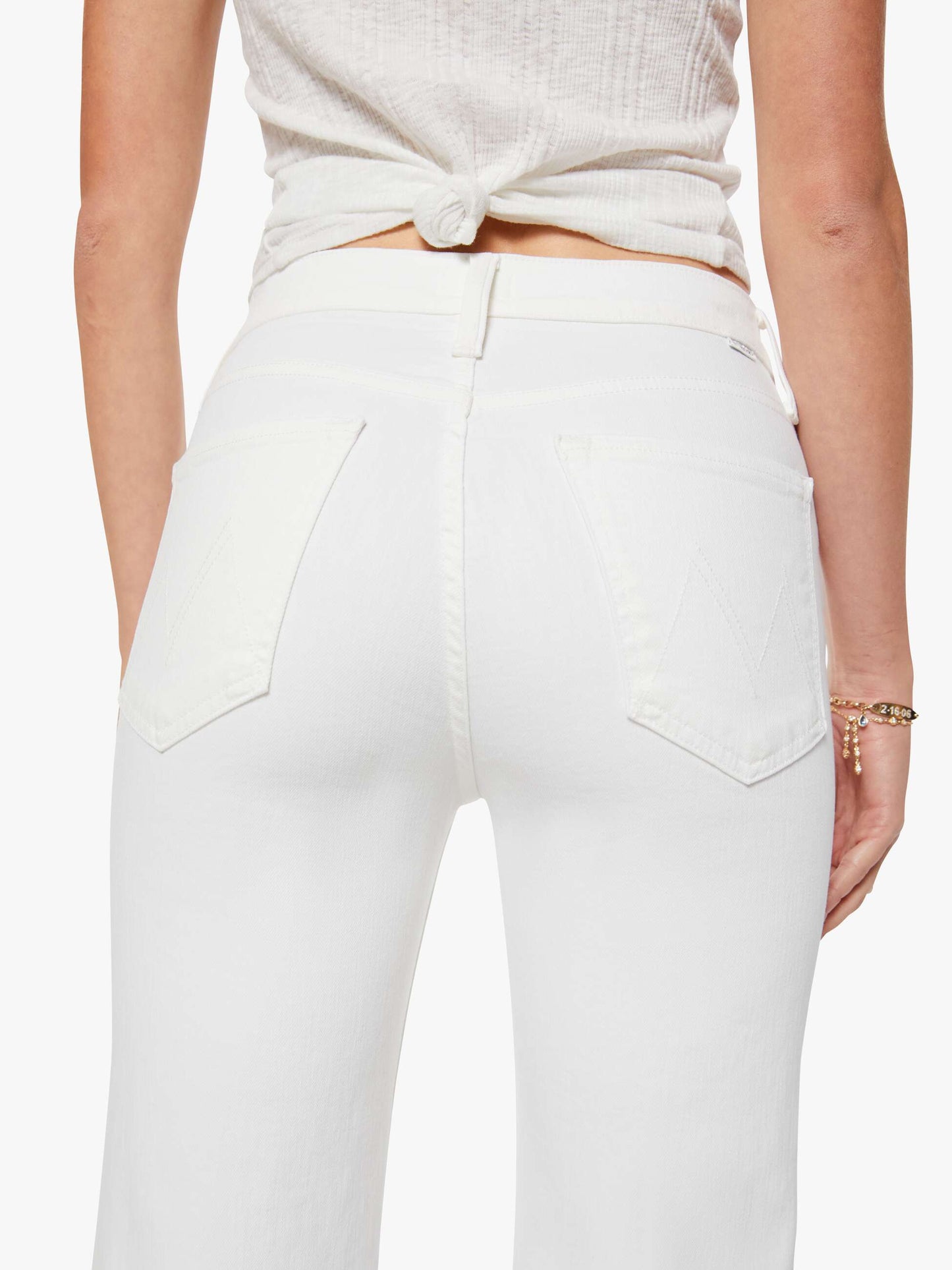 Mother Denim THE RAMBLER ZIP ANKLE FAIREST OF THEM ALL White