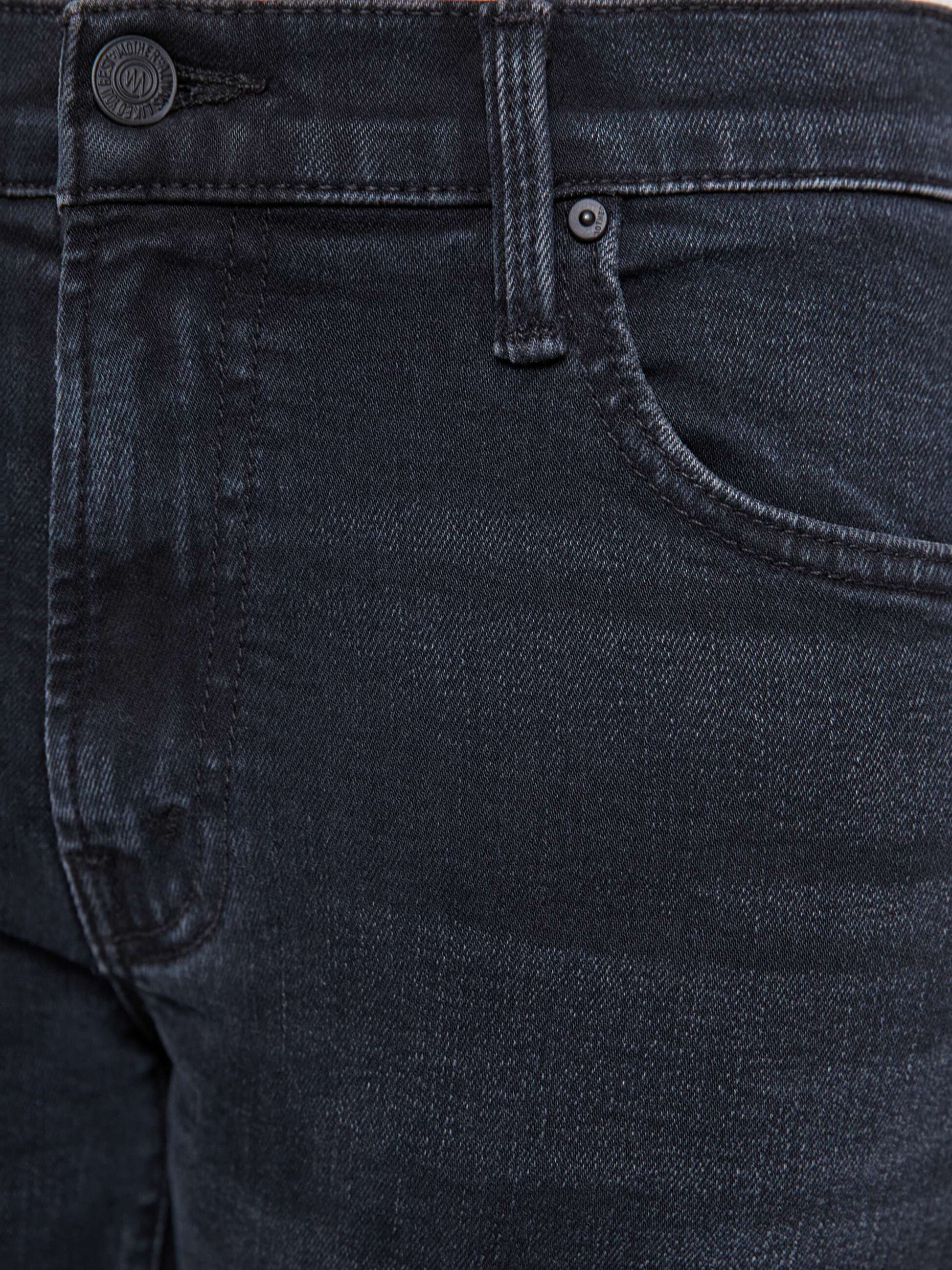Mother Denim PETITES The Lil Mid Rise Zip Rambler Black