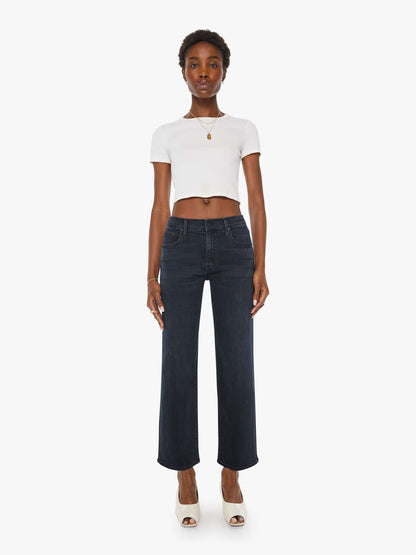 Mother Denim The Mid Rise Zip Rambler Ankle Black
