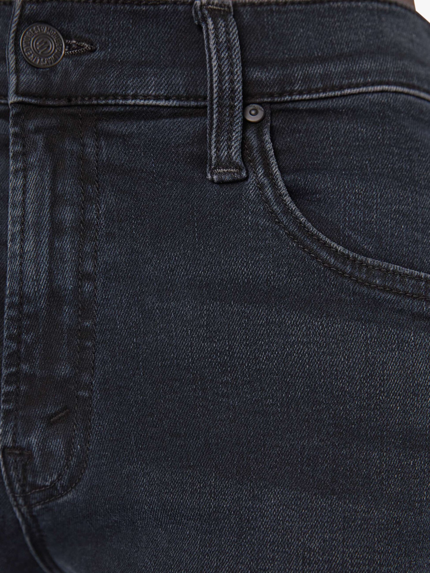 Mother Denim The Mid Rise Zip Rambler Ankle Black