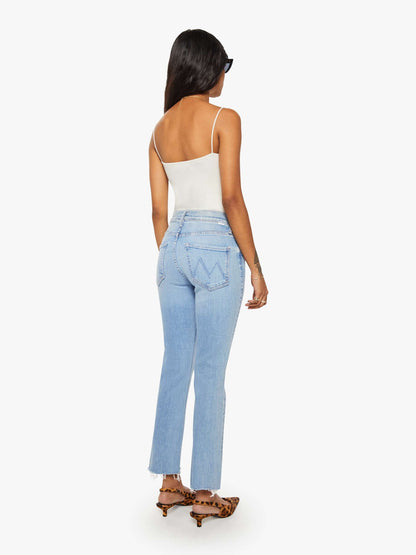 Mother Denim PETITES The Lil Mid Rise Dazzler Ankle Fray Blue (Medium)
