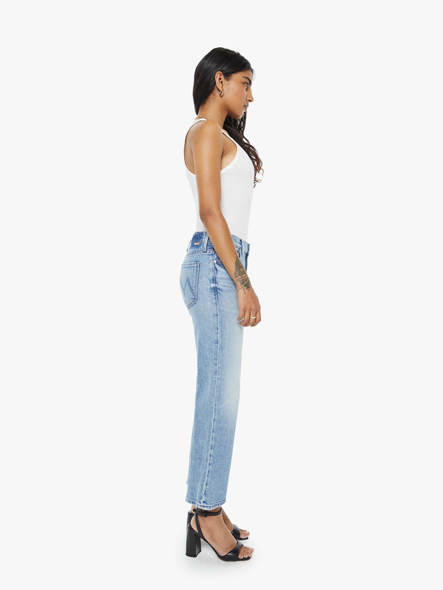 Mother Denim PETITES The Lil Kick It Ankle Blue (Medium)