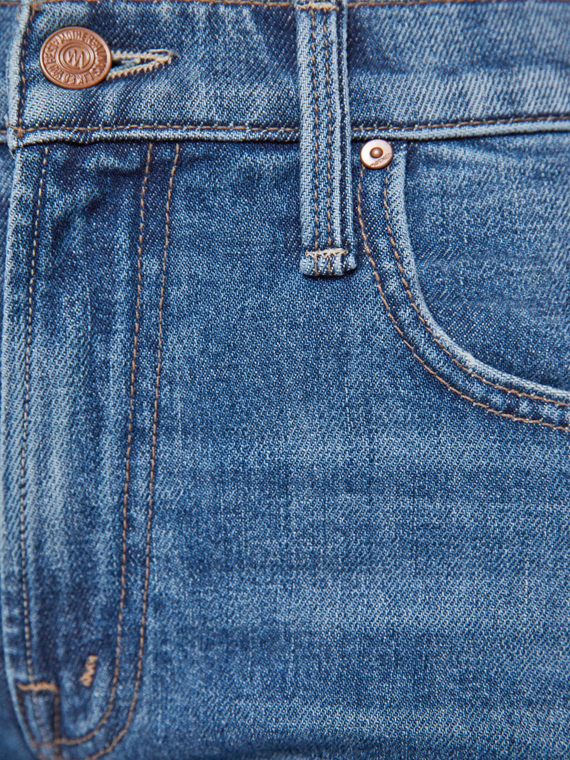 Mother Denim The Mid Rise Rambler Zip Ankle Blue (Navy)