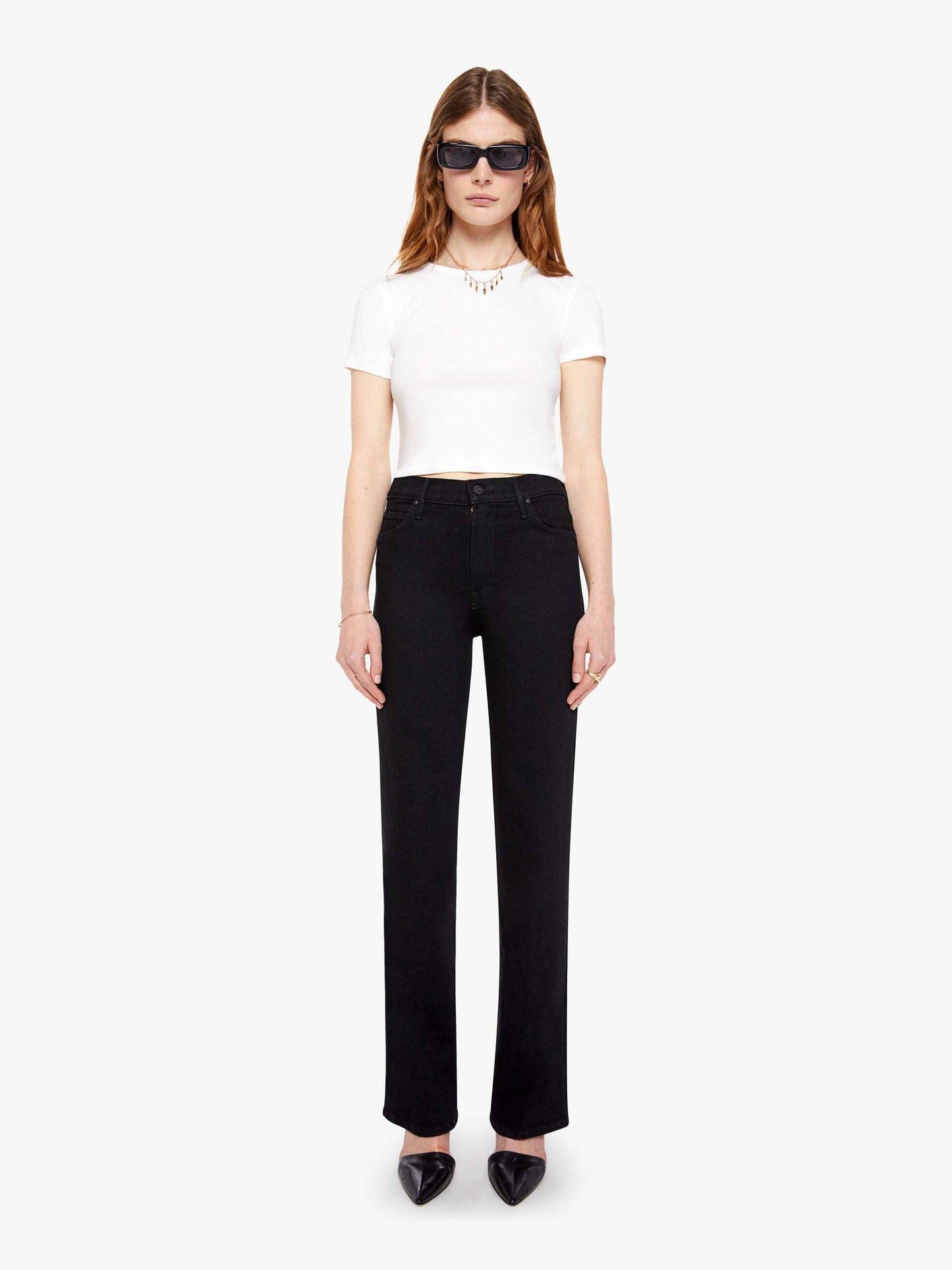 Mother Denim THE KICK IT NIGHTY NIGHT Black
