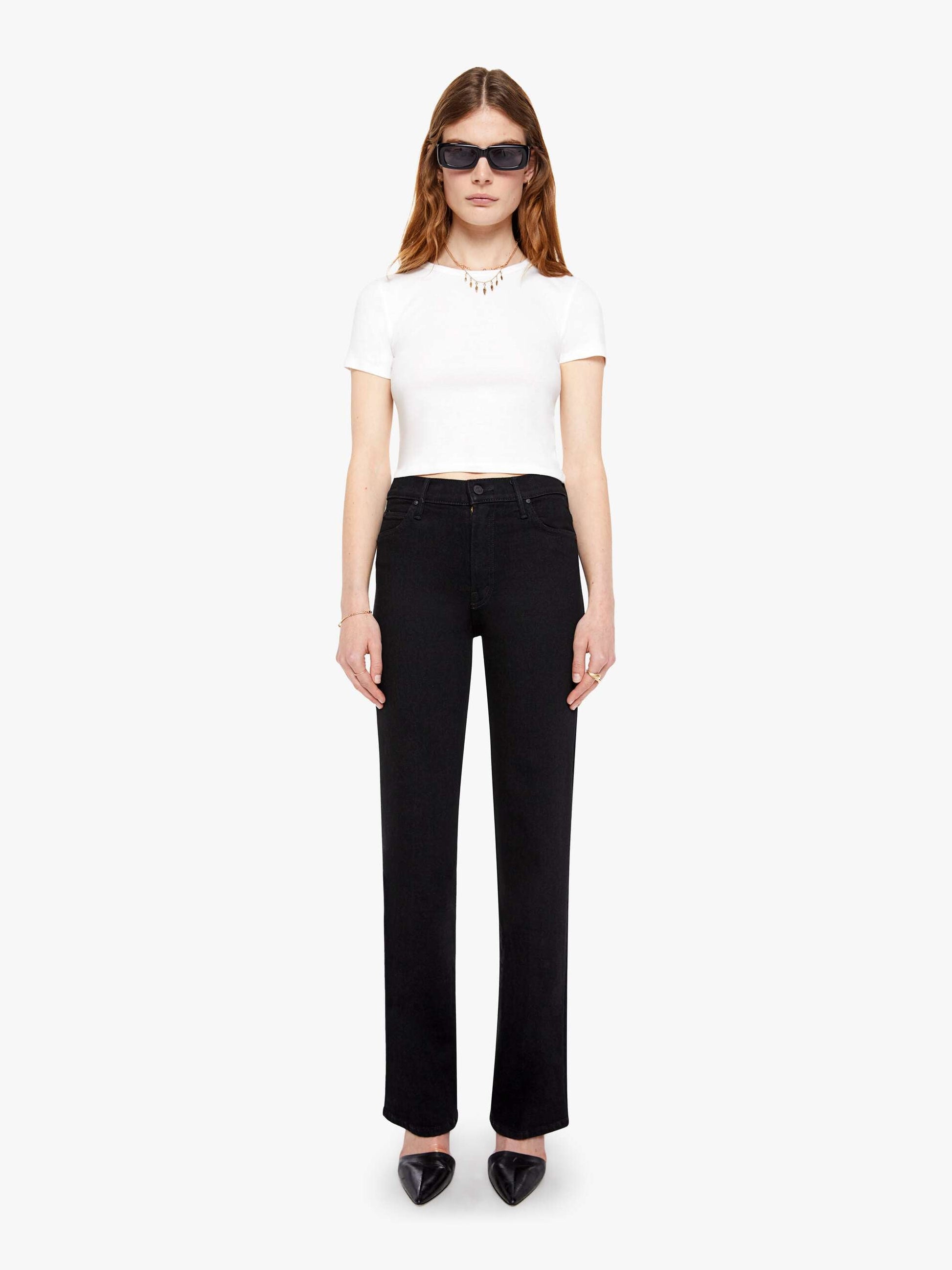 Mother Denim THE KICK IT NIGHTY NIGHT Black