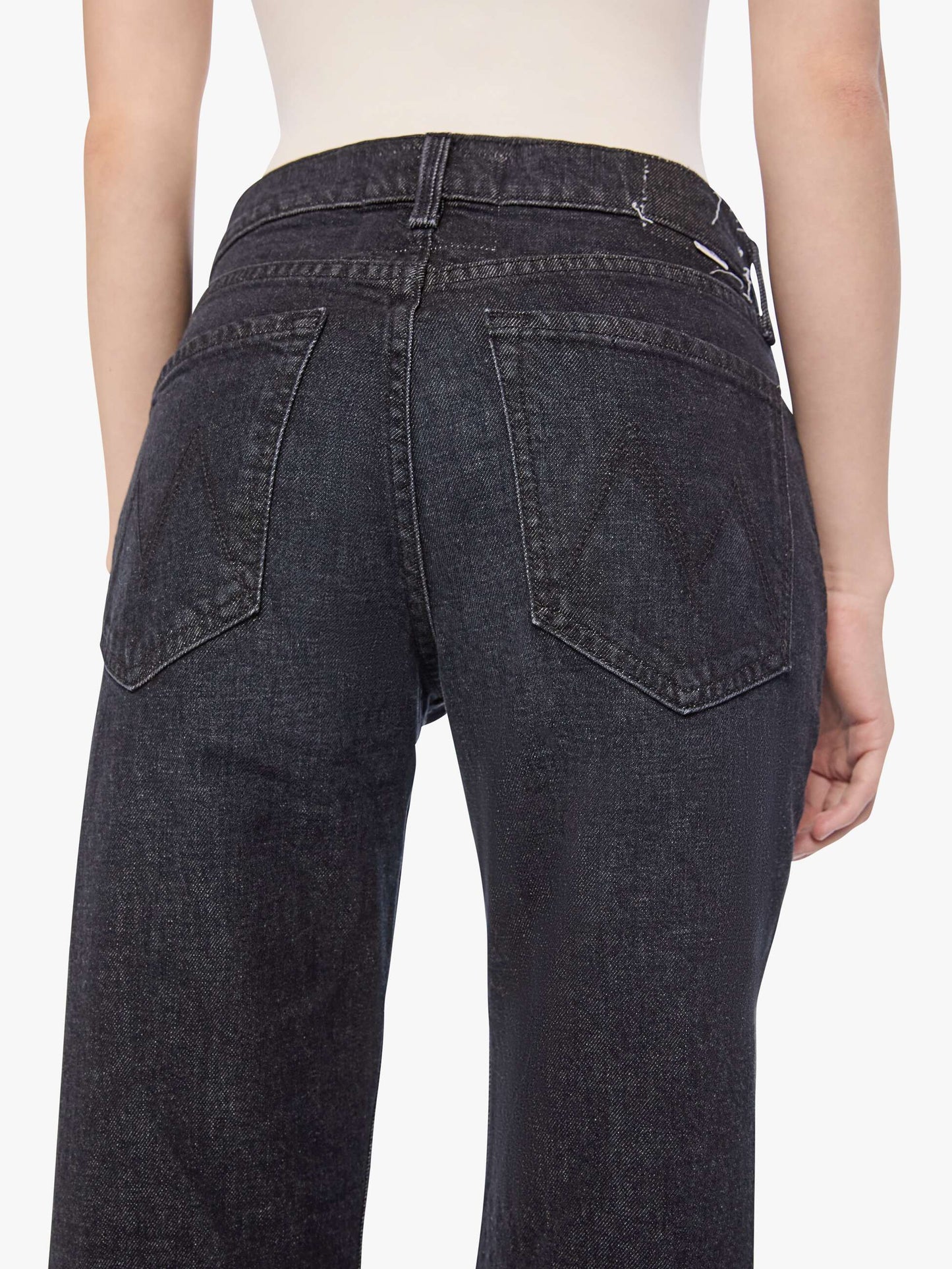 Mother Denim PETITES The Lil Reifler Black
