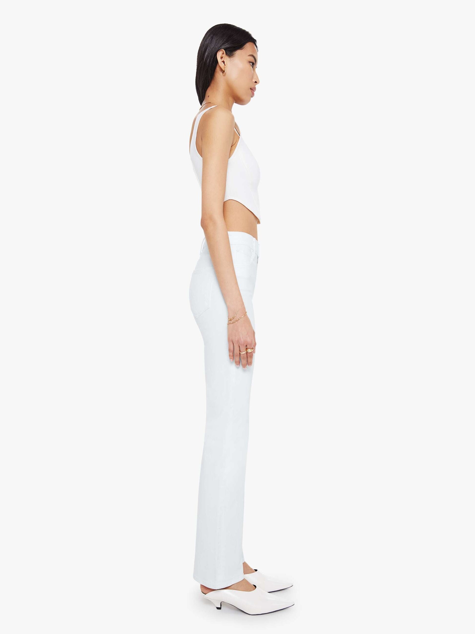 Mother Denim The Kick It White