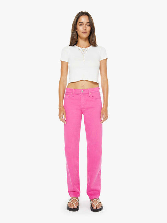 Mother Denim The Newbie Skimp Shocking Pink