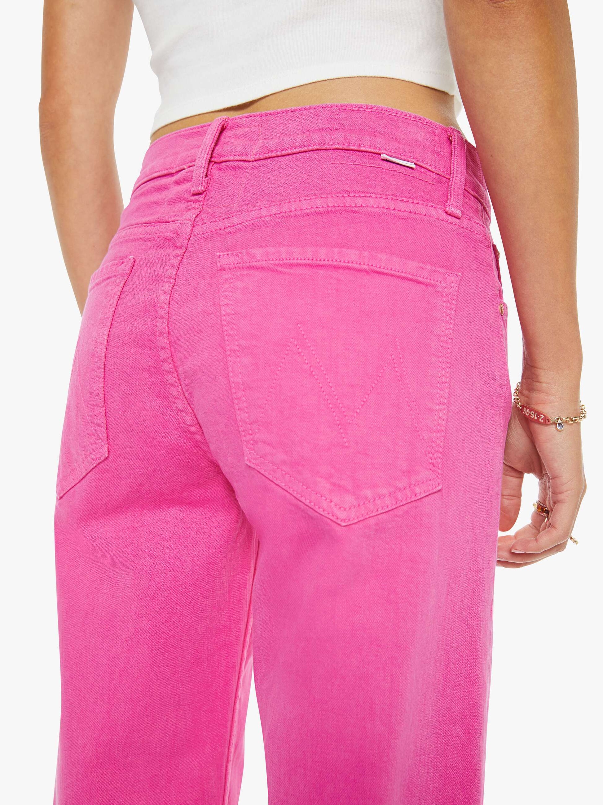 Mother Denim The Newbie Skimp Shocking Pink