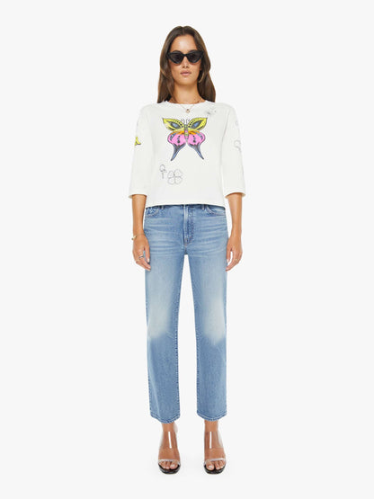 Mother Denim The Kick It Ankle Birds Gone Wild