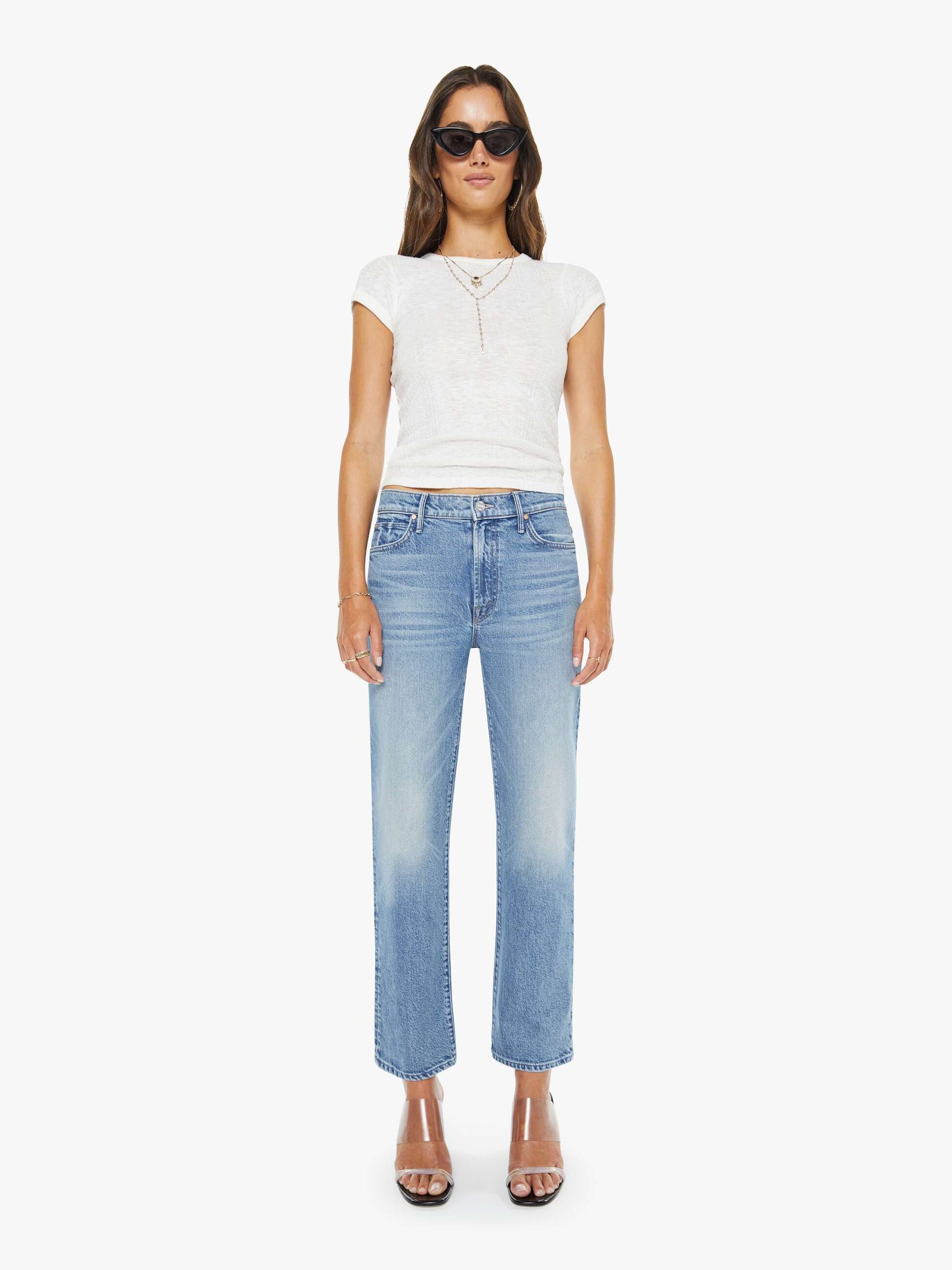 Mother Denim The Kick It Ankle Birds Gone Wild