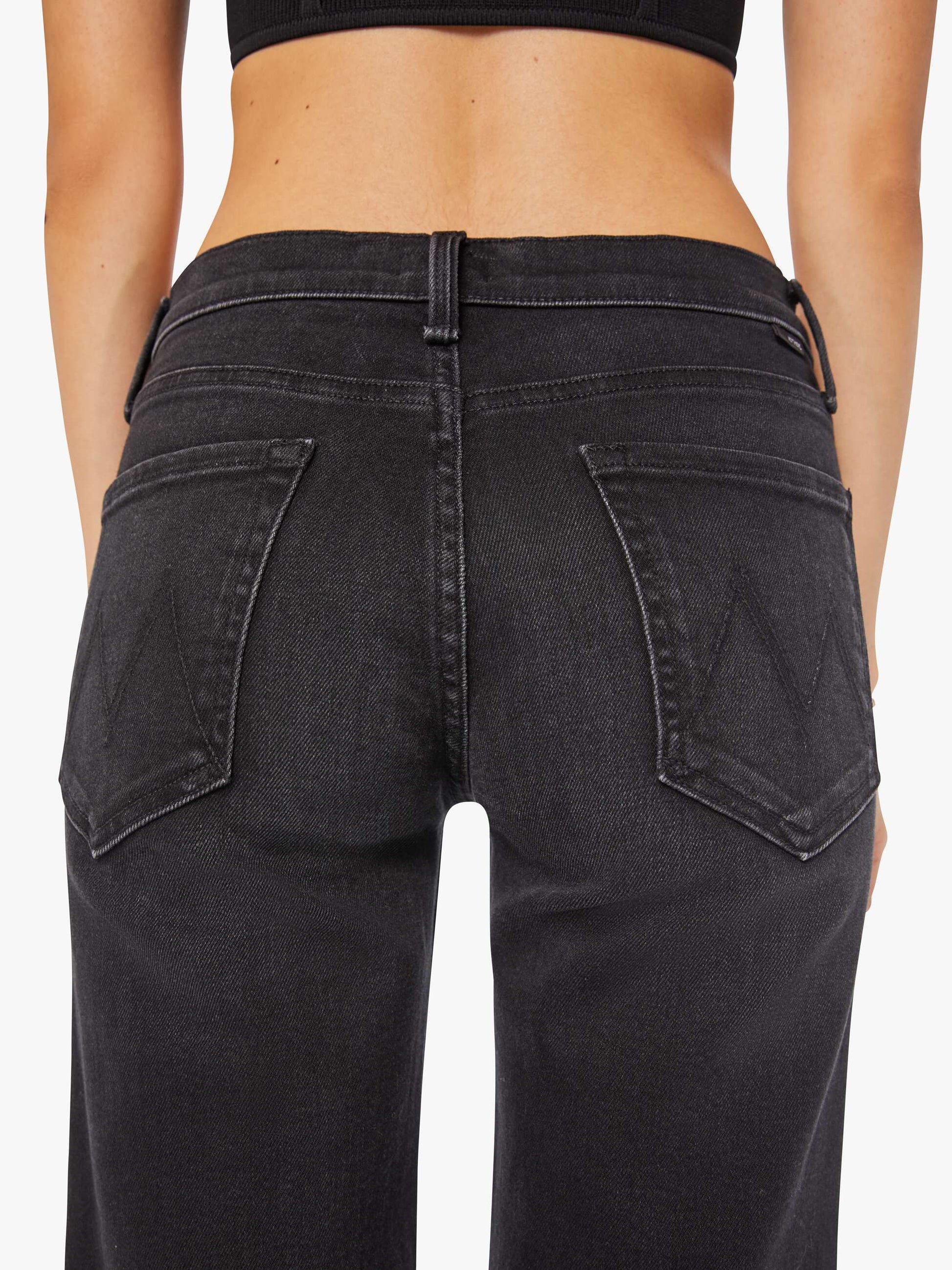 Mother Denim The Mid Rise Rambler Zip Flood Spiked Hair Art Flair