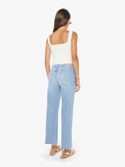 Mother Denim The Mid Rise Rambler Zip Ankle Fray Comeback Kid