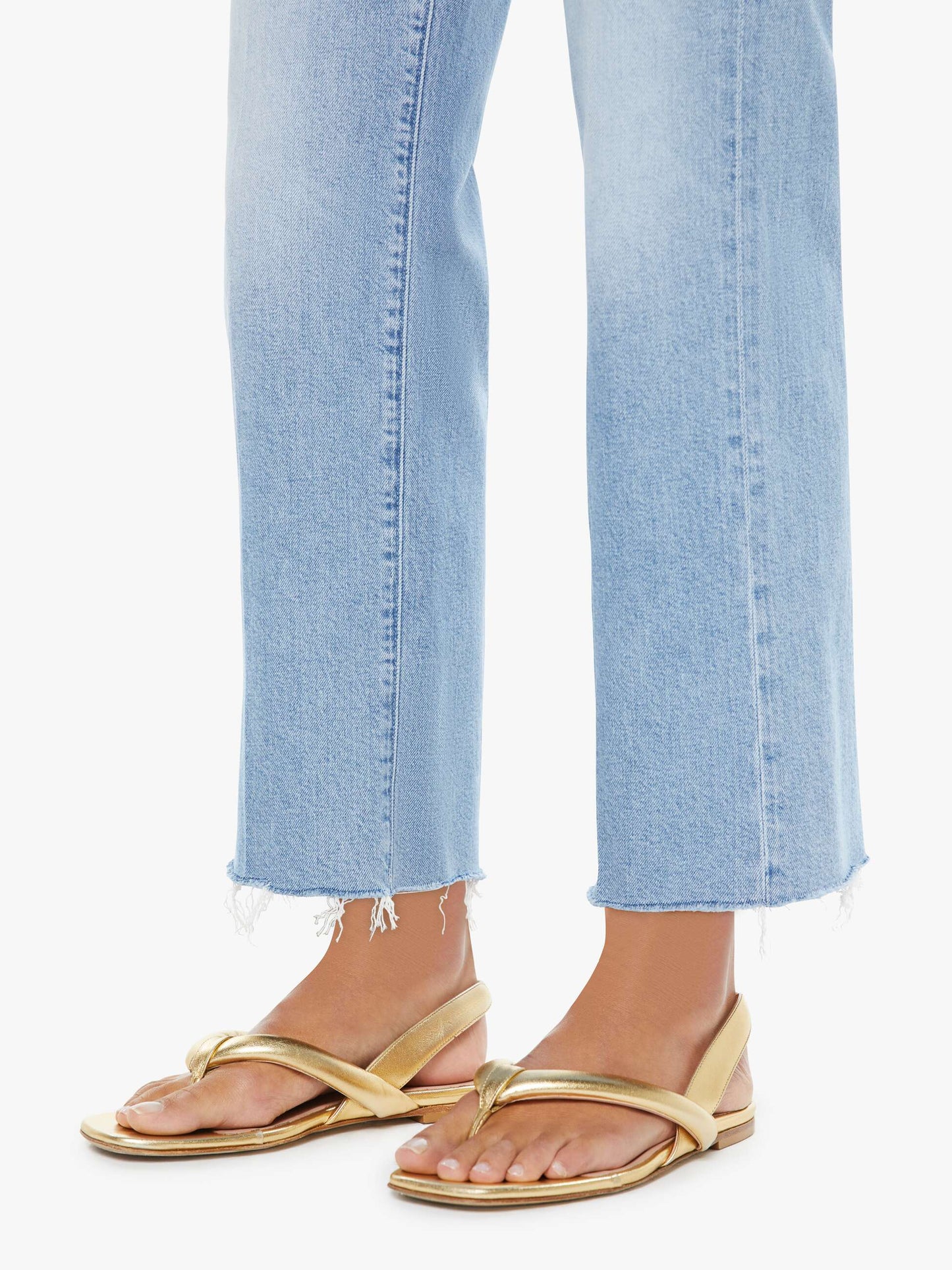 Mother Denim The Mid Rise Rambler Zip Ankle Fray Comeback Kid