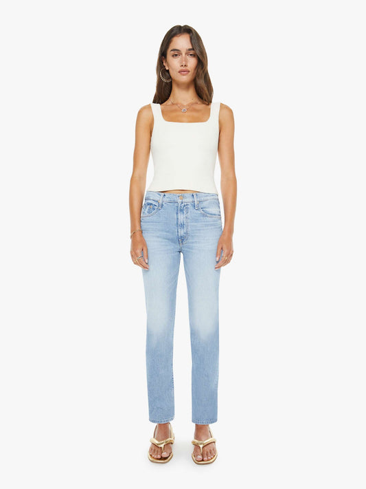 Mother Denim High Waisted Rider Hover Comeback Kid
