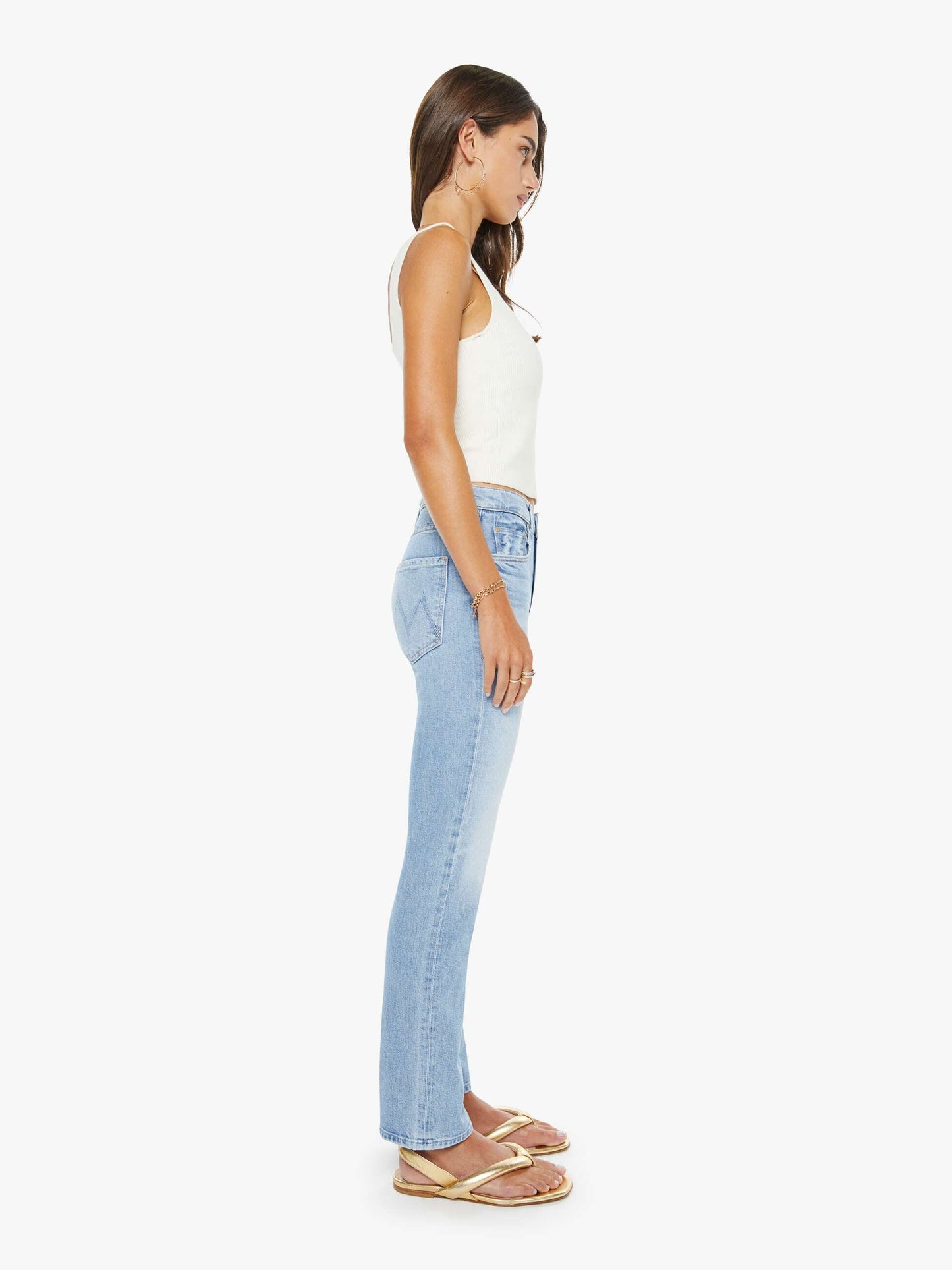 Mother Denim High Waisted Rider Hover Comeback Kid
