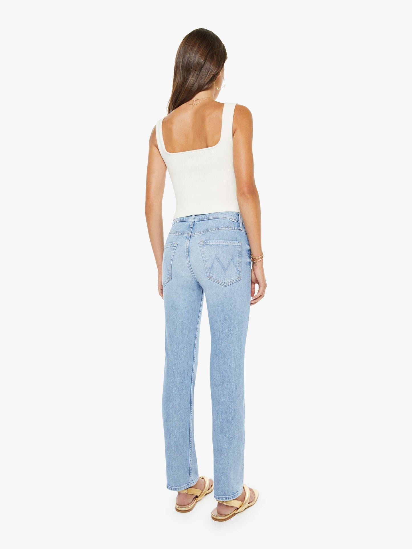 Mother Denim High Waisted Rider Hover Comeback Kid