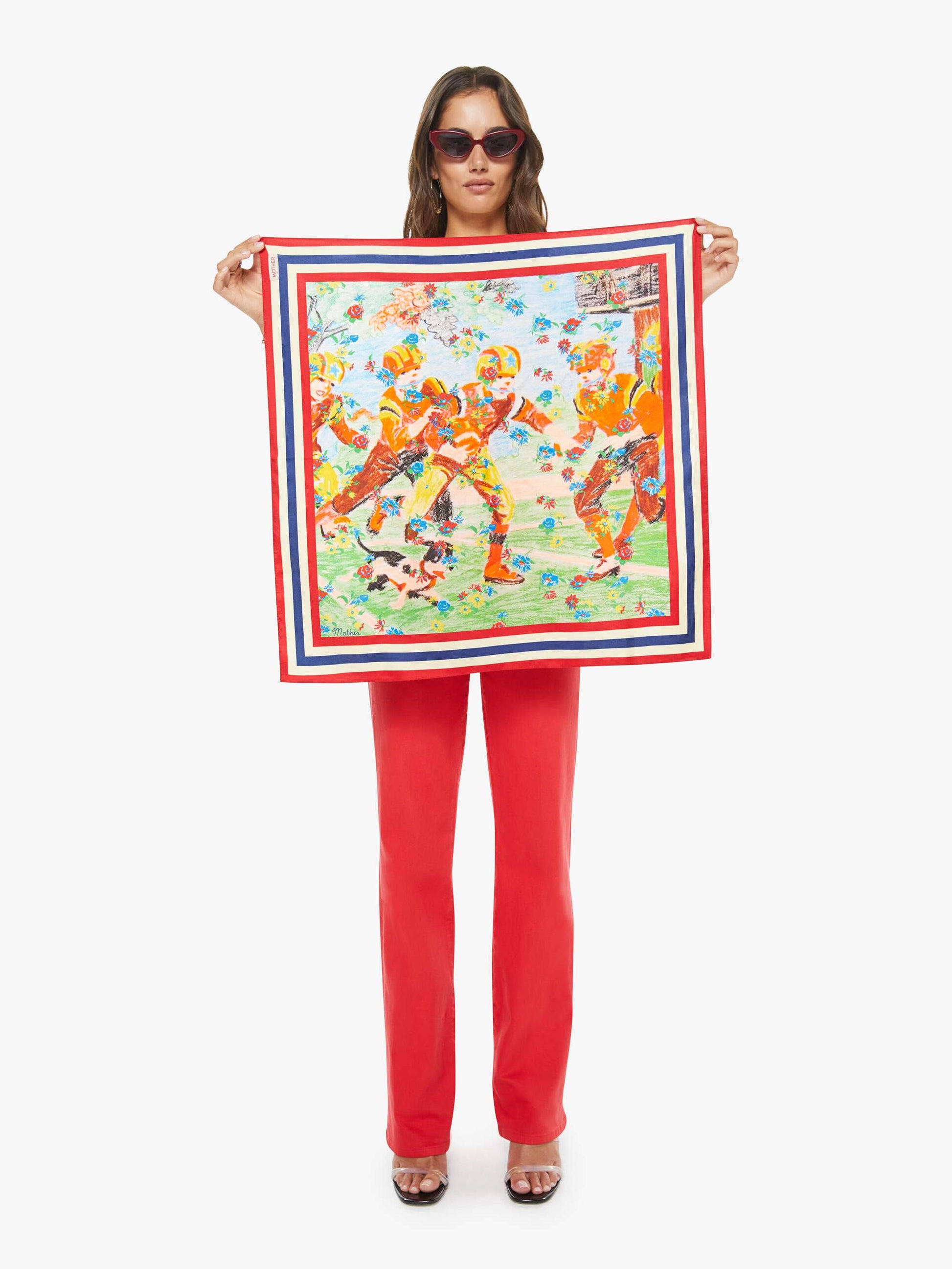 Mother Denim The Kick It Tango Red