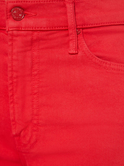 Mother Denim The Kick It Tango Red