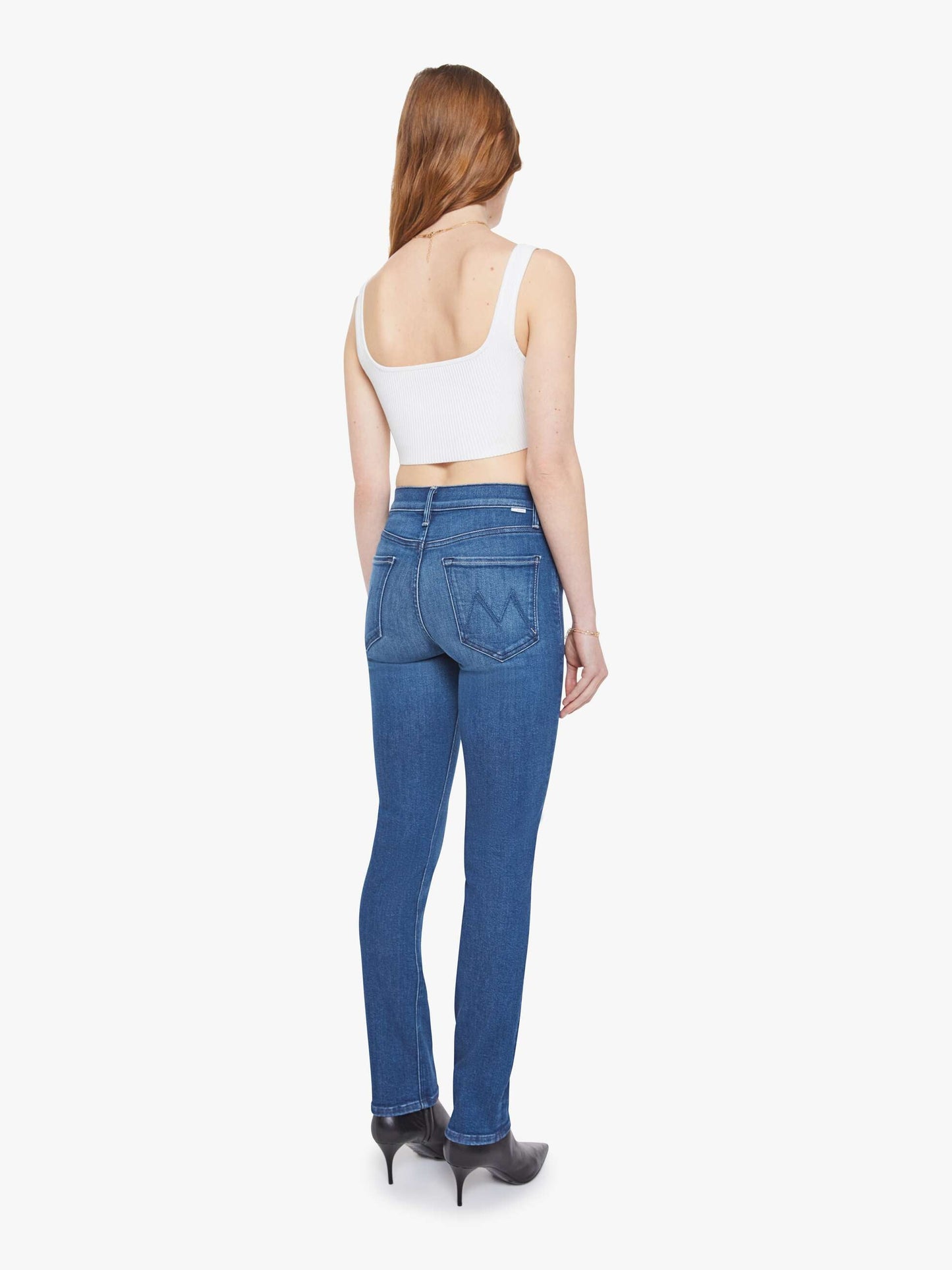 Mother Denim The Mid Rise Dazzler Hover Blue (Navy)
