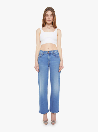 Mother Denim The Mid Rise Rambler Zip Ankle Blue (Medium)