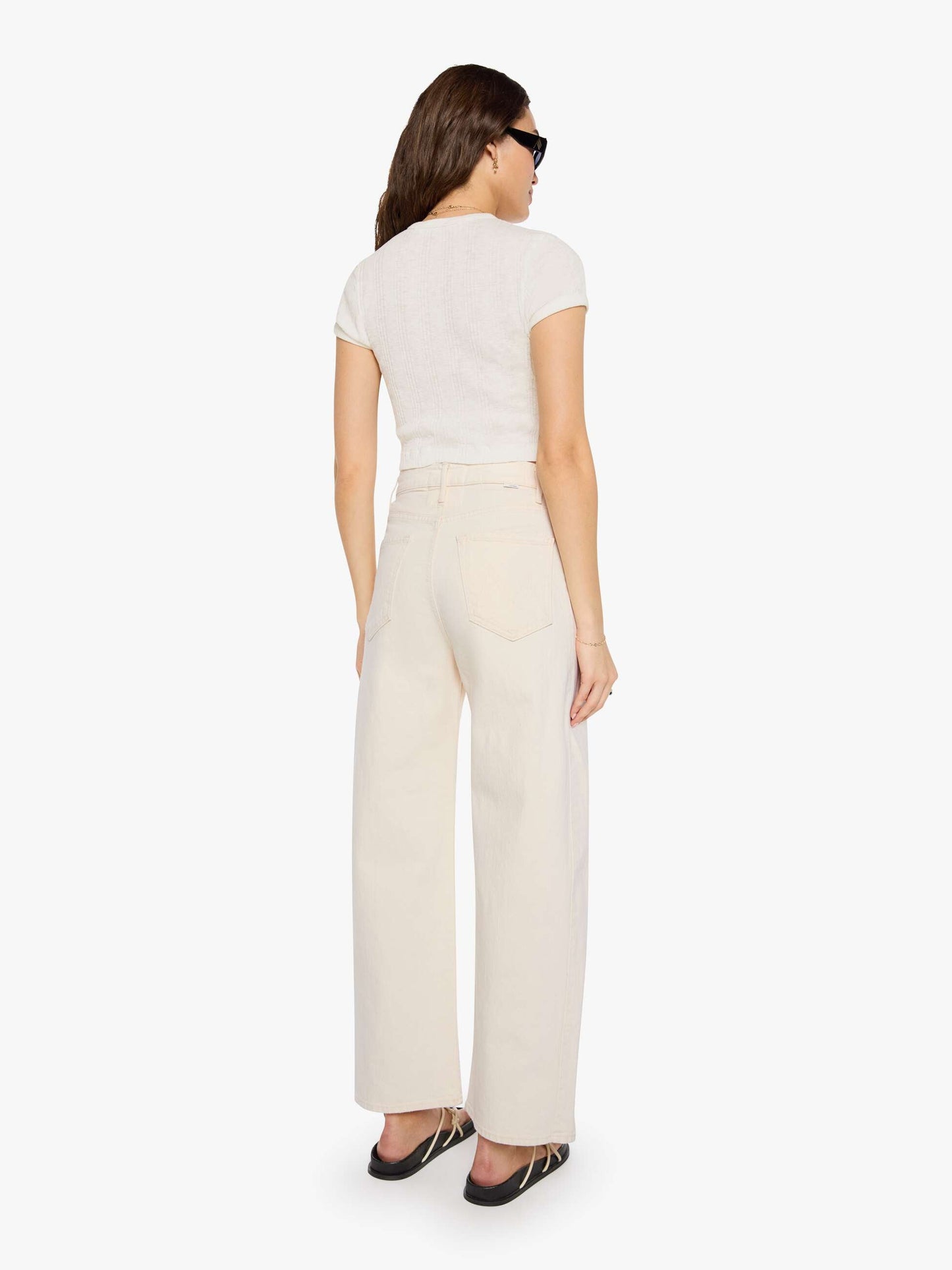 Mother Denim The Half-Pipe White (Natural)