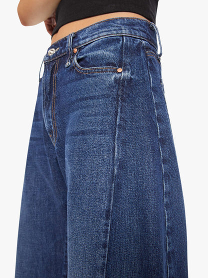 Mother Denim PETITES The Lil Mid Rise Full Pipe Flood Fray Unplugged
