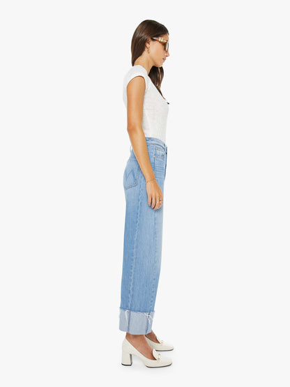 Mother Denim The Half-Pipe Ankle Cuff Fray Blue (Medium)