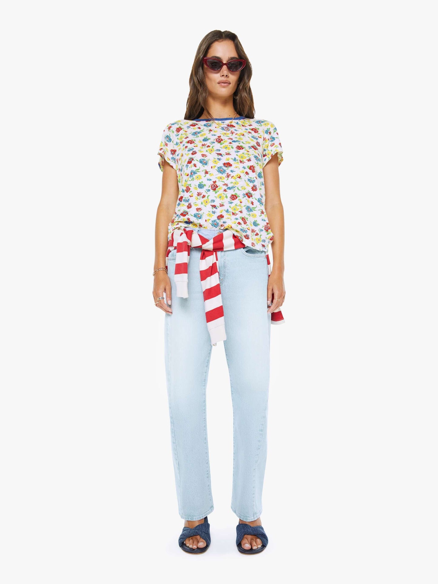 Mother Denim The Mid Rise Half-Pipe Hover Instant Replay