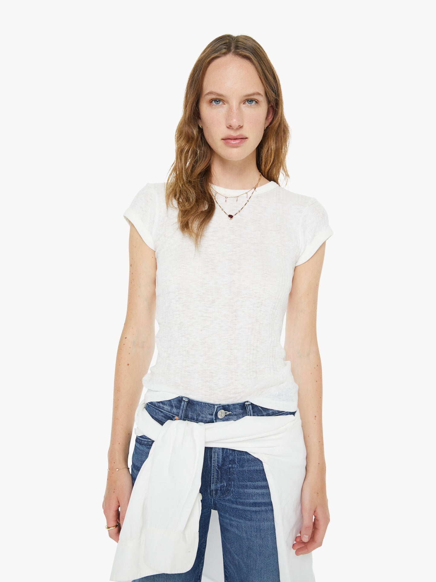 Mother Denim The Mid Rise Half-Pipe Hover Instant Replay
