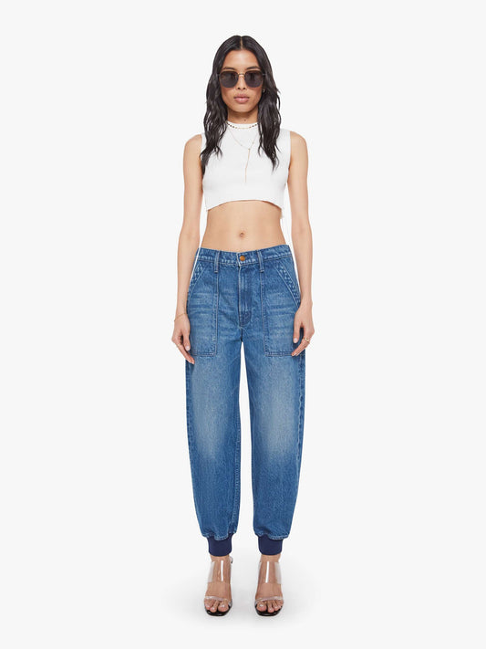 Mother Denim SNACKS! The Peeler Jogger Ankle Blue (Medium)