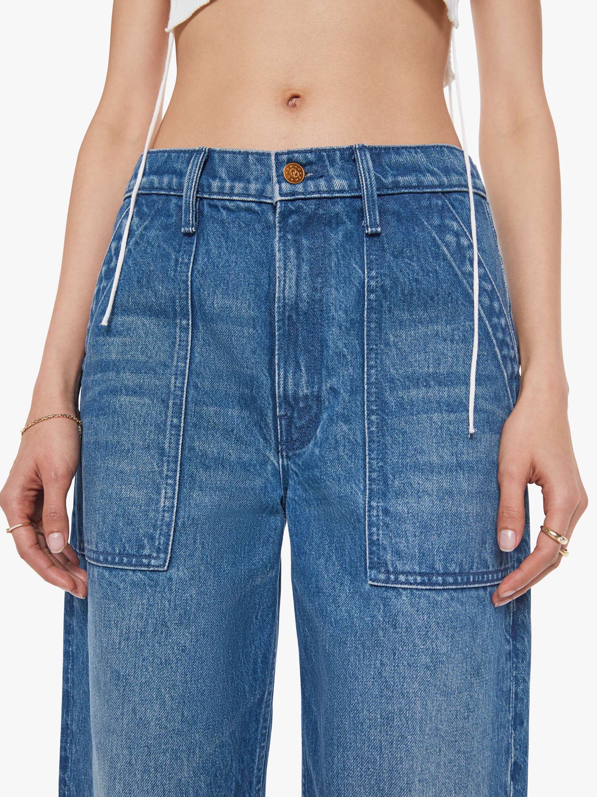 Mother Denim SNACKS! The Peeler Jogger Ankle Blue (Medium)