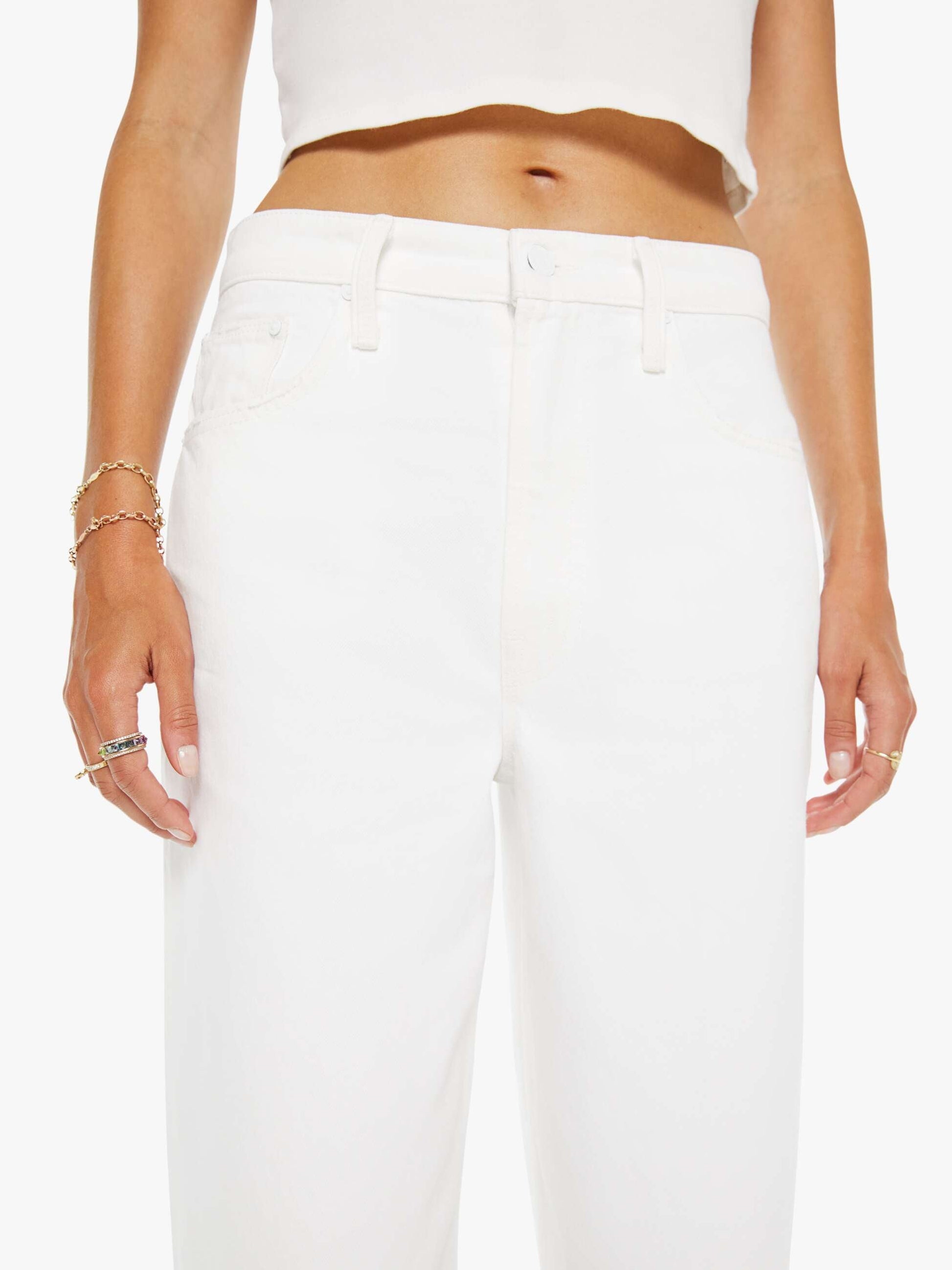 Mother Denim The Rabbit Hole Ankle Picket Fence