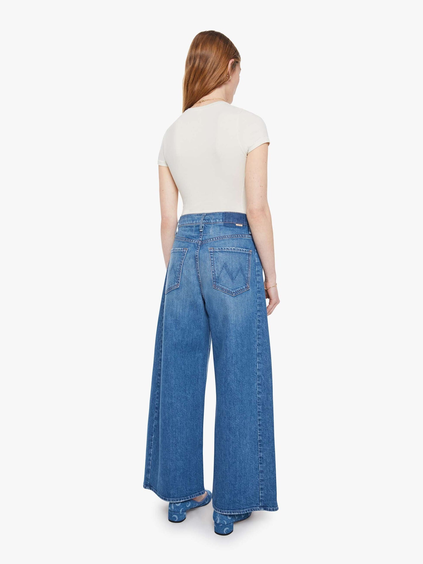 Mother Denim The Pipe-Dream Zip Ankle Blue (Medium)