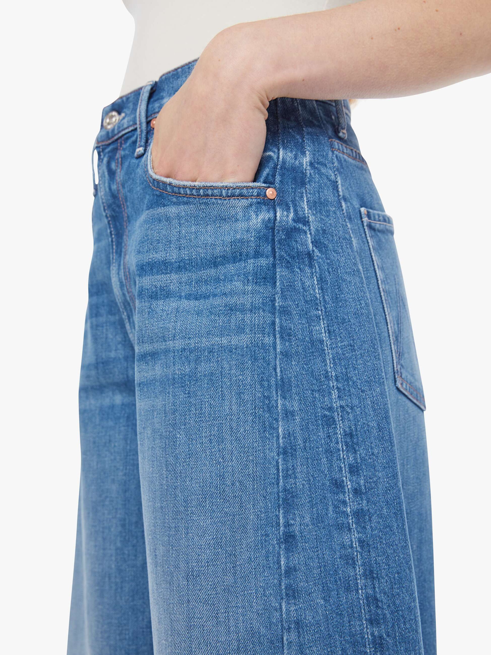 Mother Denim The Pipe-Dream Zip Ankle Blue (Medium)