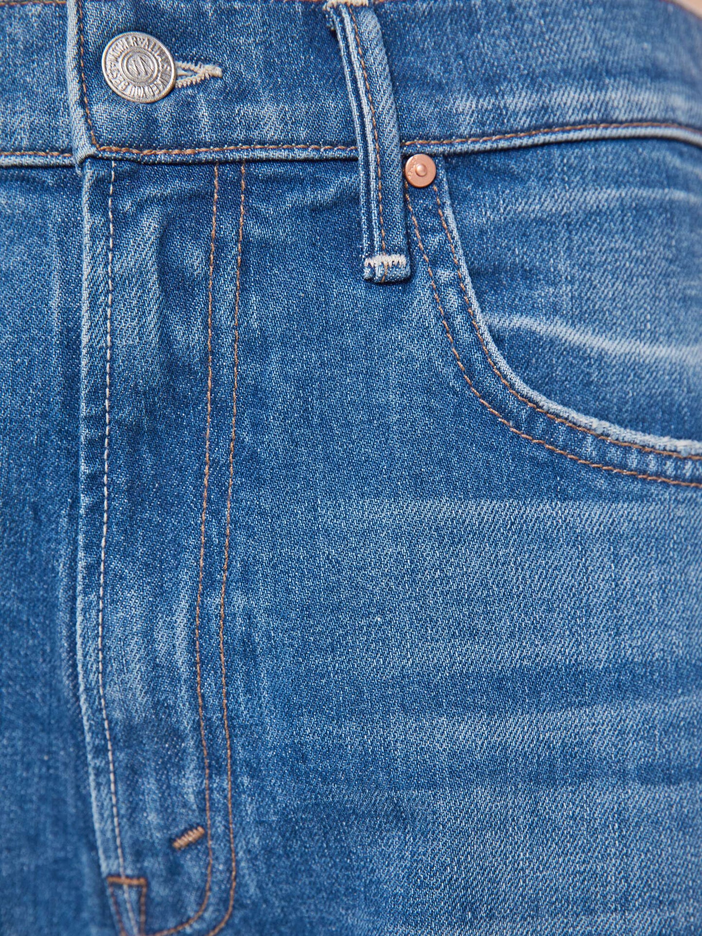 Mother Denim The Pipe-Dream Zip Ankle Blue (Medium)