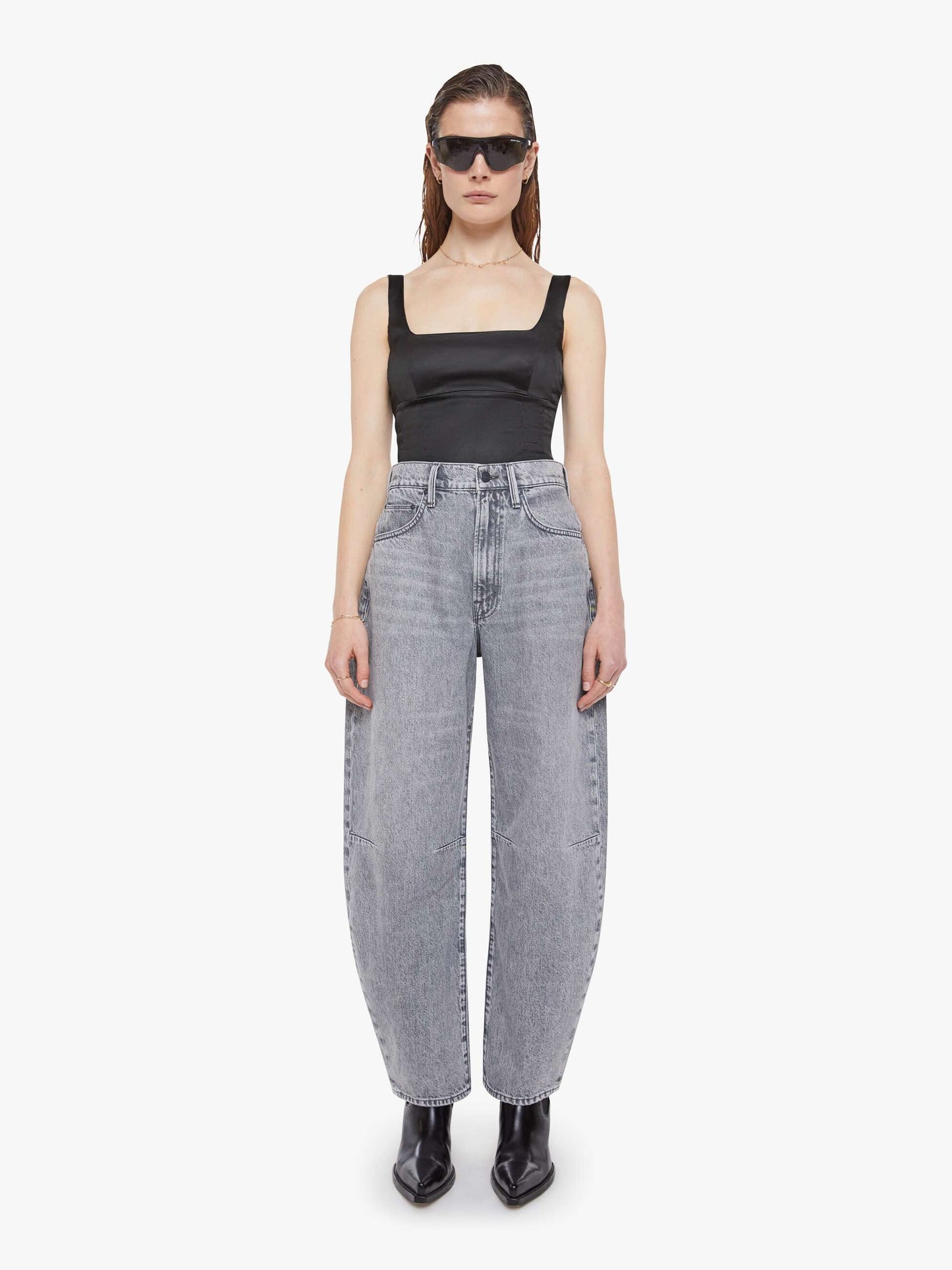 Mother Denim SNACKS! The Pony Keg Ankle Grey