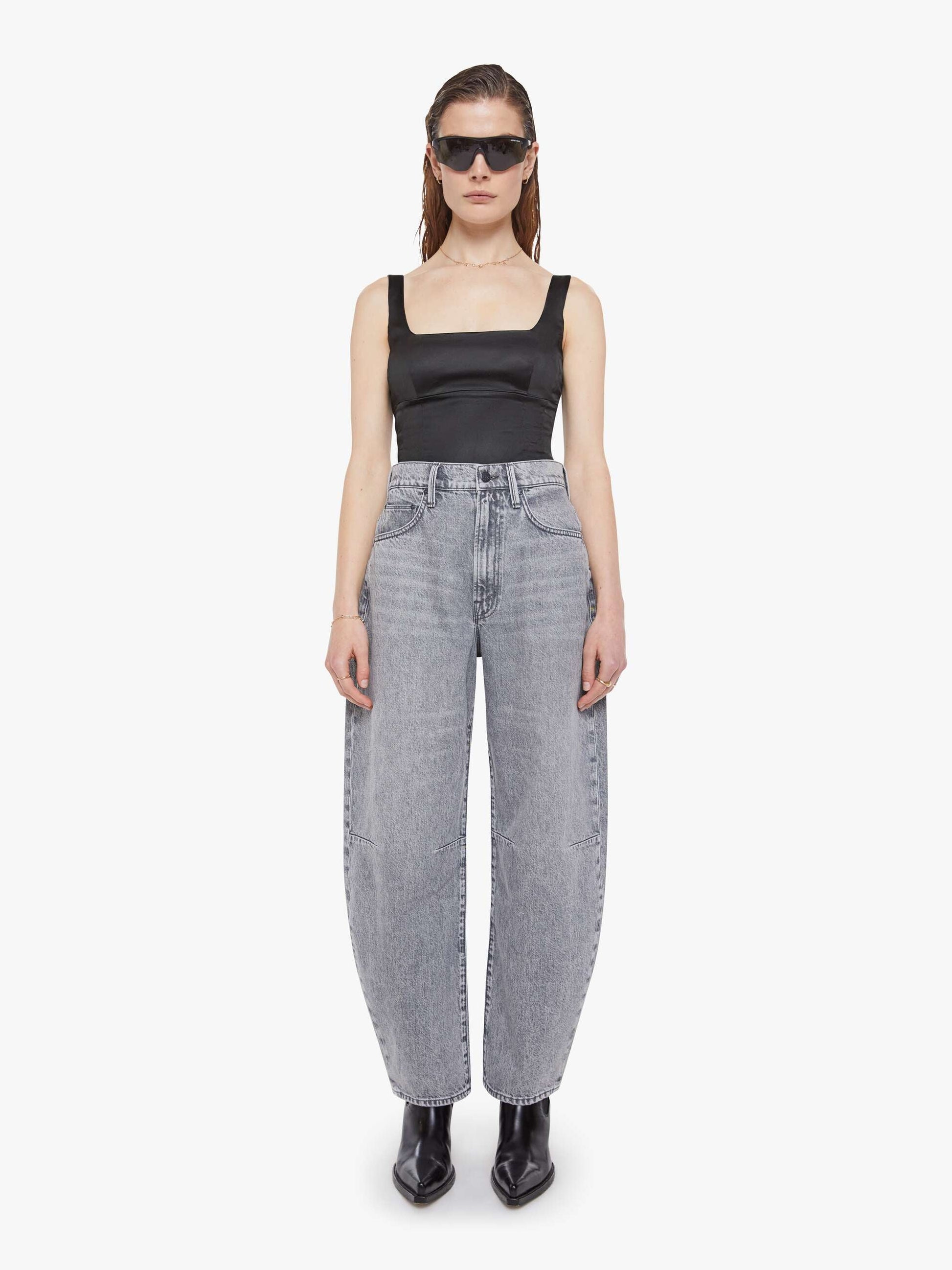 Mother Denim SNACKS! The Pony Keg Ankle Grey