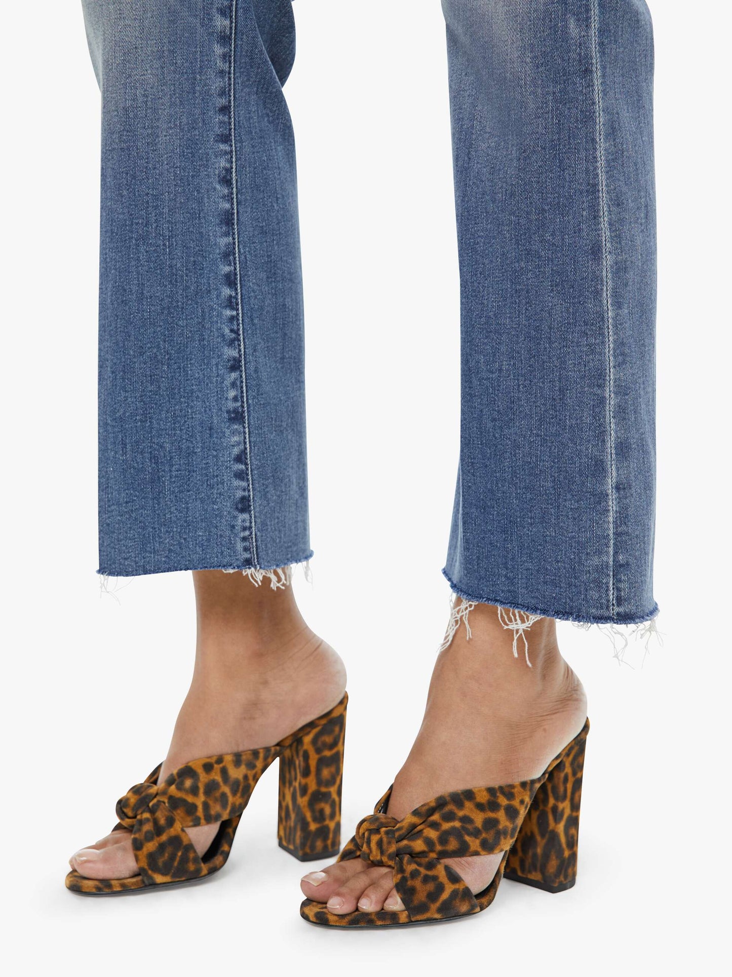 Mother Denim PETITES The Lil Hustler Ankle Fray Blue