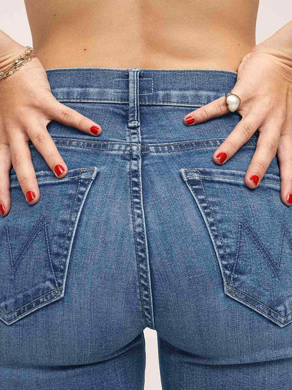 Mother Denim PETITES The Lil Hustler Ankle Fray Blue