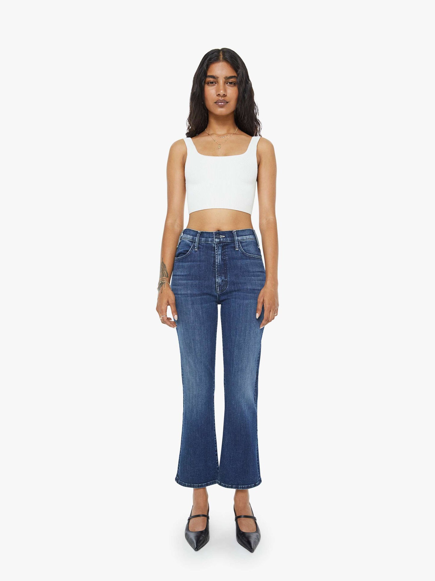 Mother Denim PETITES The Lil Hustler Ankle Blue (Dark)
