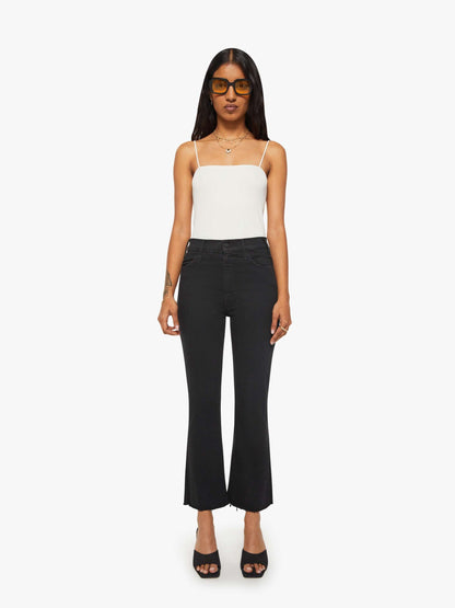 Mother Denim PETITES The Lil Hustler Ankle Fray Black